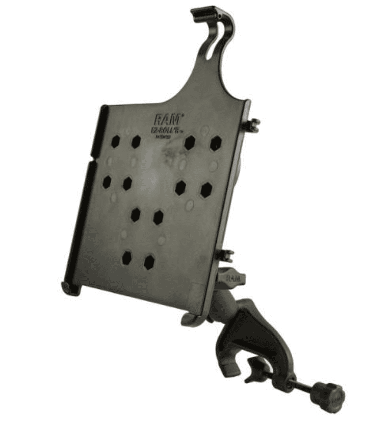 Supporto RAM® Mounts per iPad Pro 11" e iPad Air, morsetto robusto e regolabile.