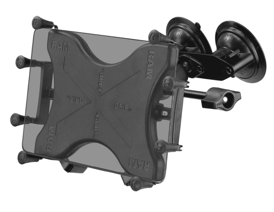 Supporto RAM Mount X-Grip Twist-Lock per tablet 9-11 pollici con ventose.